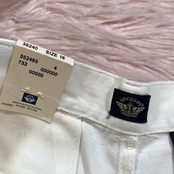 NWT Vintage Dockers Classic Khaki White Shirt sz 16 - Picture 7 of 10